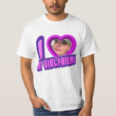 I Liebe My Girlfriend Foto Personalisiert Shirt (Vorderseite)
