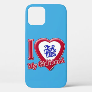 I Liebe My Girlfriend Foto Red Heart Aquamarin Case-Mate iPhone Hülle