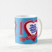 I Liebe My Girlfriend Foto Red Heart Aquamarin Kaffeetasse (VorderseiteRechts)