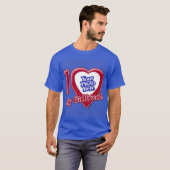 I Liebe My Girlfriend Foto Red Heart D R Blue T-Shirt (Vorne ganz)