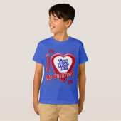I Liebe My Girlfriend Foto Red Heart Lips D R Blue T-Shirt (Vorne ganz)