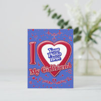 I Liebe My Girlfriend Foto Red Hearts Deep Royal B