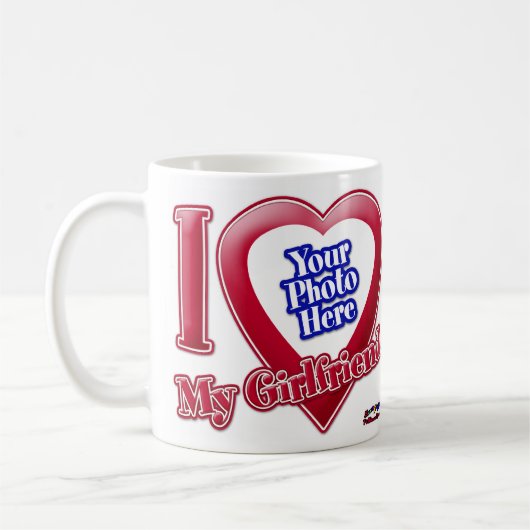 I Liebe My Girlfriend - Foto T - Shirt Kaffeetasse (Links)