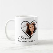I Liebe My Girlfriend FOTO TEXT Personalisierte Ge Kaffeetasse (Links)