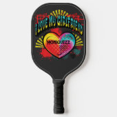 I Liebe My Girlfriend Graffiti Individuelle Name Pickleball Schläger (Vorderseite)