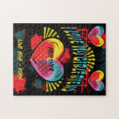 I Liebe My Girlfriend Graffiti Individuelle Name Puzzle (Horizontal)