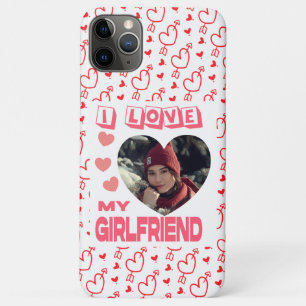 I Liebe My Girlfriend Pink Heart Custom Foto Case- Case-Mate iPhone Hülle