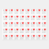 I Liebe My Girlfriend & Red Heart Personalisiert Geschenkpapier Set (Vorderseite 3)