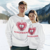 I Liebe My Girlfriends Foto Personalisiert Niedlic Sweatshirt