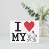 I Liebe My Goalie Party Einladungen (Hockey) (Stehend Vorderseite)