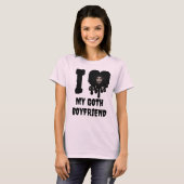 I Liebe My Goth Boyfriend Black Tropfen Heart Foto T-Shirt (Vorne ganz)