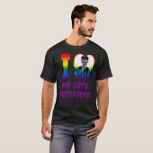 I Liebe My Goth Boyfriend Rainbow Foto T-Shirt (Vorne ganz)
