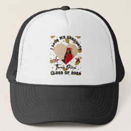 I Liebe My Graduate 2024 Heart Snapback Hat Truckerkappe