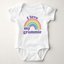 I Liebe My Grammie - Niedlicher Regenbogen Baby Strampler