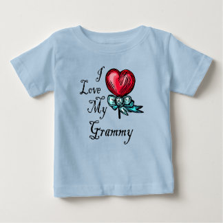 I Liebe My Grammy Heart Lollipop Baby T-shirt