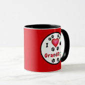 I Liebe My GrandDog Tasse, Change FARBEN und TEXT Tasse (VorderseiteRechts)