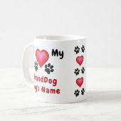 I Liebe My GrandDog Tasse Personalisiert mit Name (Vorderseite Links)