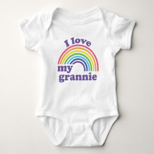 I Liebe My Grannie - Niedlicher Regenbogen Baby Strampler