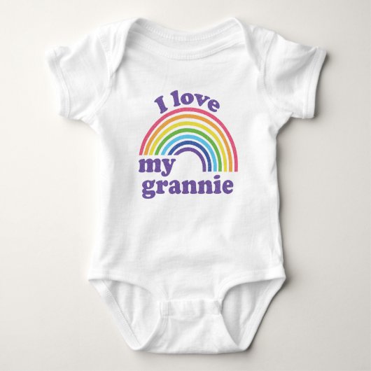 I Liebe My Grannie - Niedlicher Regenbogen Baby Strampler (Vorderseite)