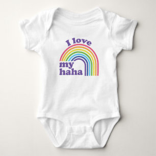 I Liebe My Haha - Niedlicher Regenbogen Baby Strampler