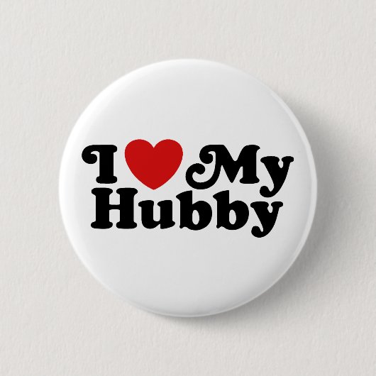 I Liebe My Hubby Button (Vorderseite)