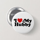 I Liebe My Hubby Button (Vorne & Hinten)
