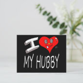 I Liebe My Hubby Postkarte (Stehend Vorderseite)