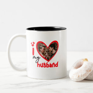 I Liebe My Husband Foto Gift Classic Tasse, 11 oz Zweifarbige Tasse