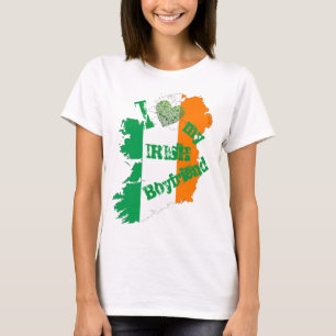 I Liebe my Irish Boyfriend Ireland Map T-Shirt