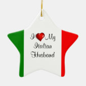 I Liebe My Italian Husband Keramikornament (Vorne)