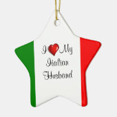 I Liebe My Italian Husband Keramikornament (Links)