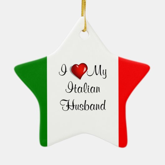 I Liebe My Italian Husband Keramikornament (Hinten)