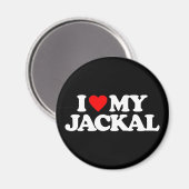 I LIEBE MY JACKAL MAGNET (Vorderseite/Rückseite)