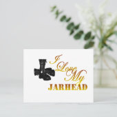 I Liebe My Jarhead 4 Postkarte (Stehend Vorderseite)