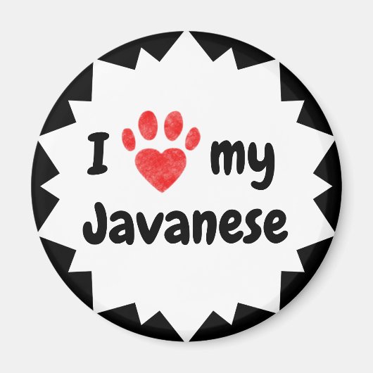 I Liebe My Javanese Cat Magnet (Vorne)