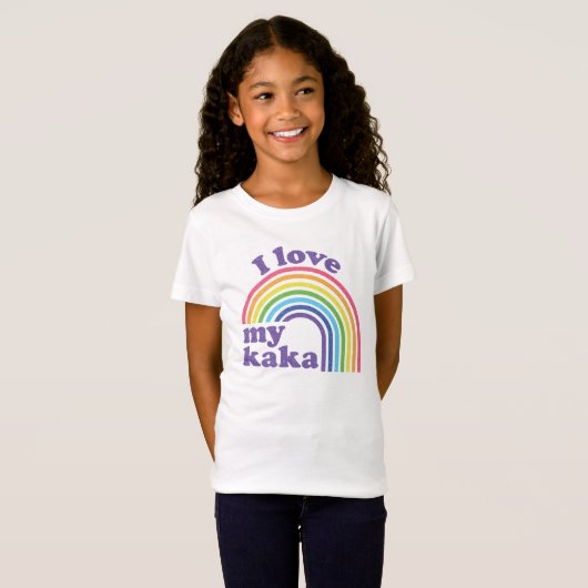I Liebe My Kaka - Niedlicher Regenbogen T-Shirt (Vorne ganz)