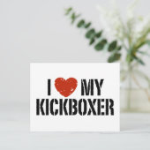 I Liebe My Kickboxer Postkarte (Stehend Vorderseite)