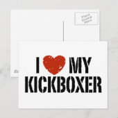 I Liebe My Kickboxer Postkarte (Vorne/Hinten)