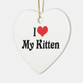 I Liebe My Kitten Keramik Ornament (Links)