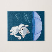 "I LIEBE MY KITTY" Puzzle mit Haustiernamen. (Horizontal)