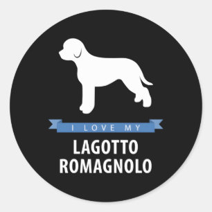I Liebe My Lagotto Romagnolo Runder Aufkleber