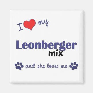 I Liebe My Leonberger Mix (Weiblicher Hund) Magnet