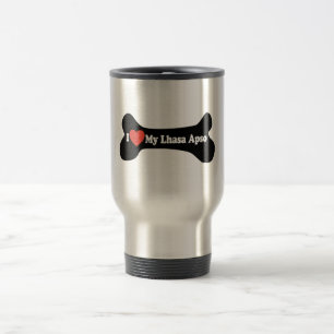 I Liebe My Lhasa Apso - Dog Bone Reisebecher