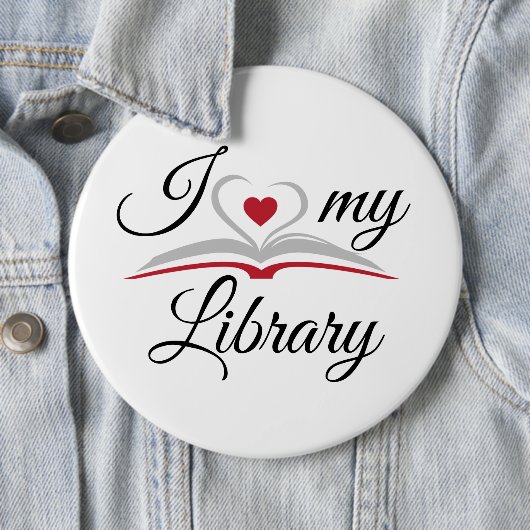 I Liebe My Library Abzeichen Button (Beispiel)