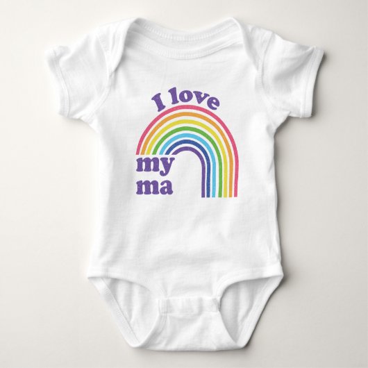 I Liebe My Ma - Niedlicher Regenbogen Baby Strampler (Vorderseite)