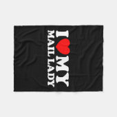 I Liebe My Mail Lady Funny Niedlich Postarbeiter J Fleecedecke (Vorderseite (Horizontal))