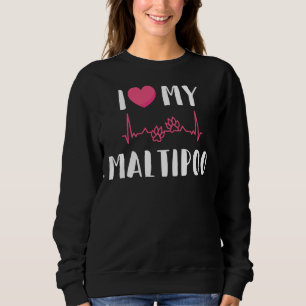 I Liebe My Maltipoo Adorable Maltese Poodle Dog Lo Sweatshirt