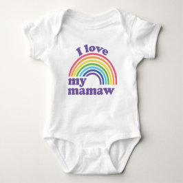 I Liebe My Mamaw - Niedlicher Regenbogen Baby Strampler
