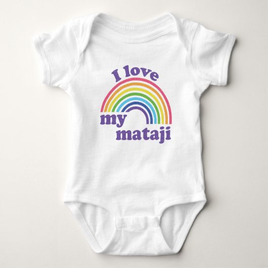 I Liebe My Mataji - Niedlicher Regenbogen Baby Strampler (Vorderseite)
