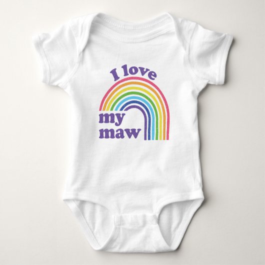 I Liebe My Maw - Niedlicher Regenbogen Baby Strampler (Vorderseite)